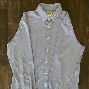 Mizzen+Main medium slim fit blue dress shirt